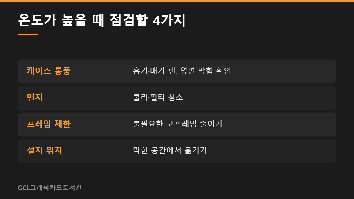 온도가 높을 때 점검할 4가지