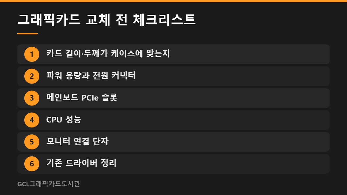 그래픽카드 교체 전 체크리스트