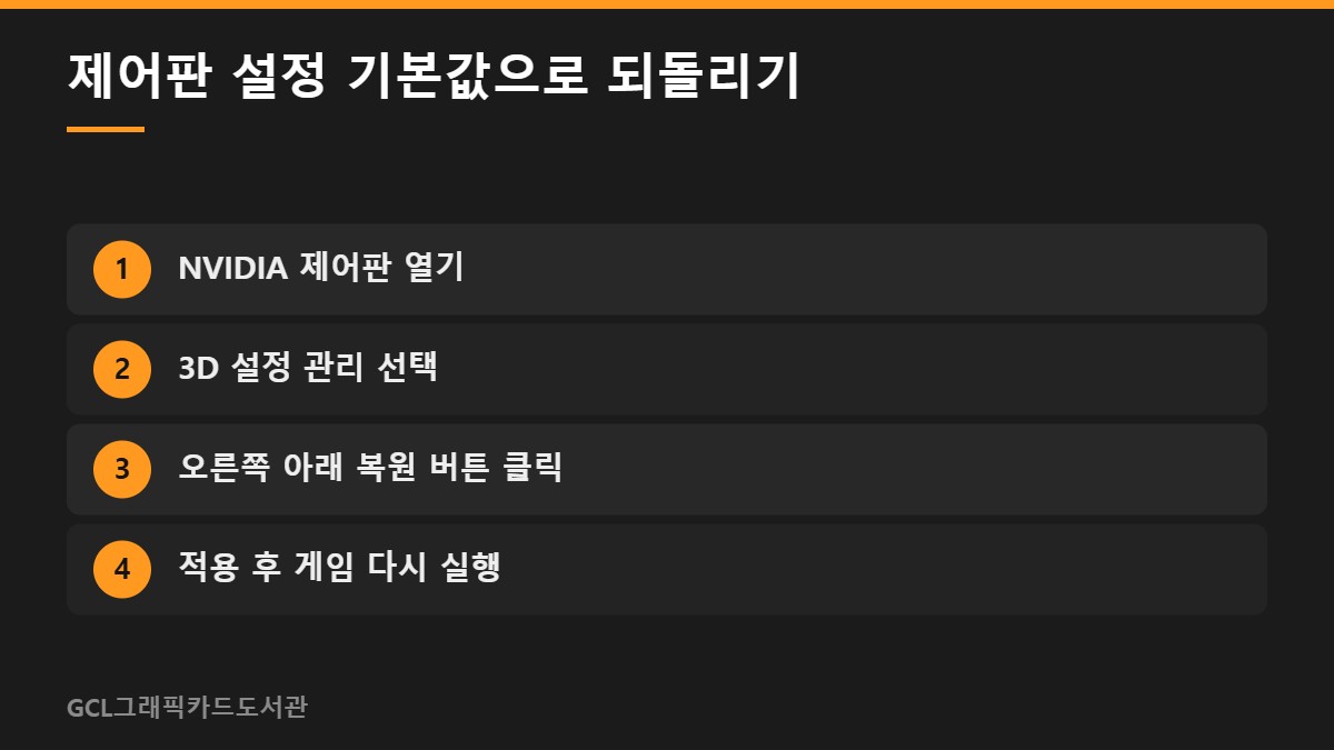 제어판 설정 기본값으로 되돌리기